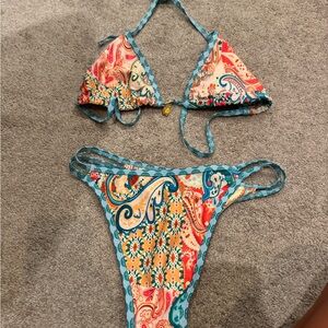 Colorful Paisley Bikini Set